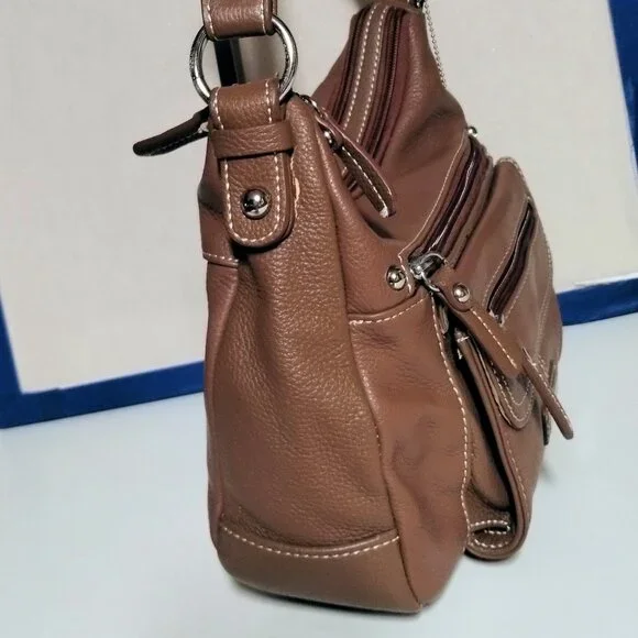 Croft & Barrow Leather Hobo Shoulder Bag - Picture 4 of 15